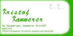 kristof kammerer business card